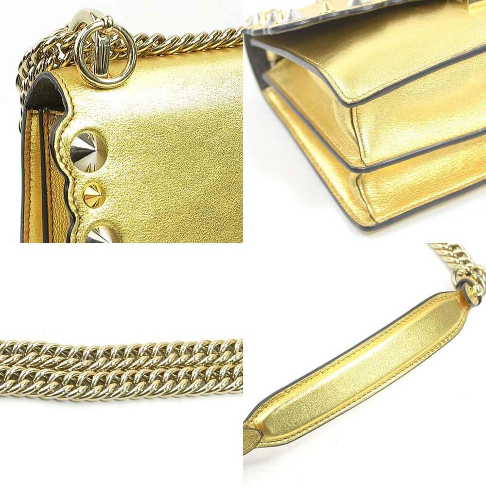 FENDI Gold Leather Shoulder Bag - Picture 3 of 5